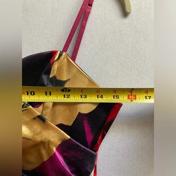 Rinascimento ruche floral mini  dress Sz M - Picture 10 of 12